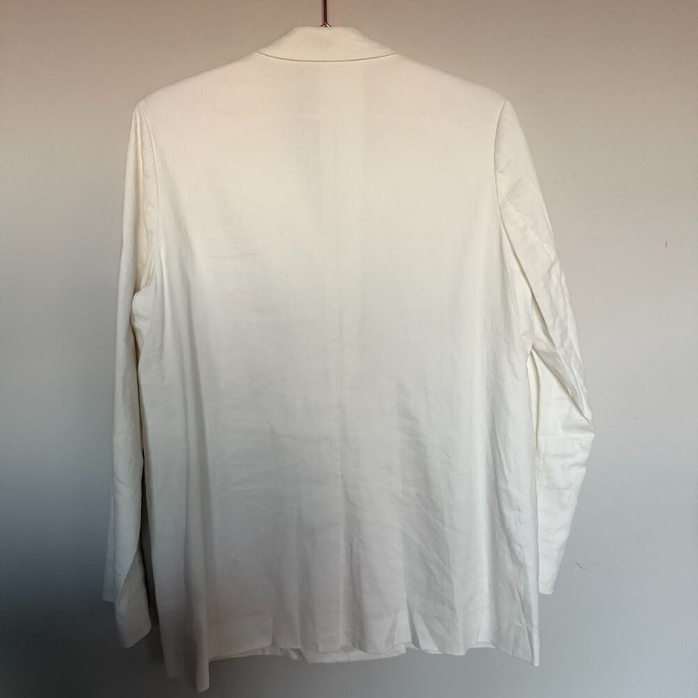 Jenni Kayne Womens Linen Keaton Blazer Jacket 10 White Quiet Luxury Old Money - Picture 9 of 9